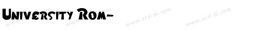 University Rom字体转换